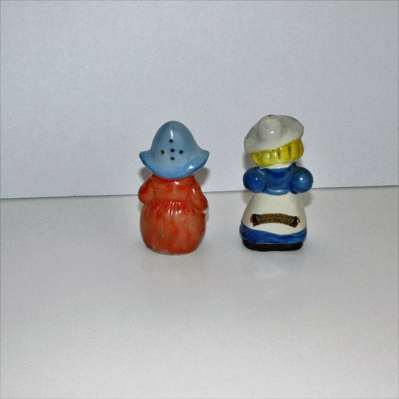 2 Vintage Salt & Pepper Shakers Colourful Mismatched Set Hand Painted Singles - Picture 2 of 9